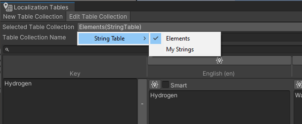 Locale Tables