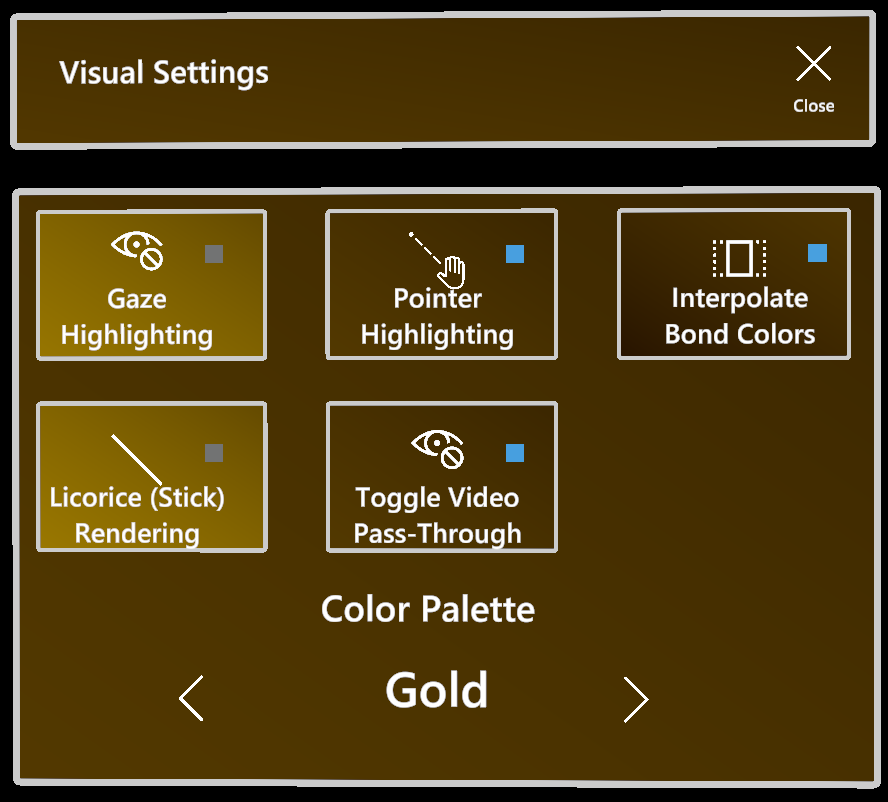 Visual Settings Menu